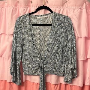 Aila Blue Tie Crop Top